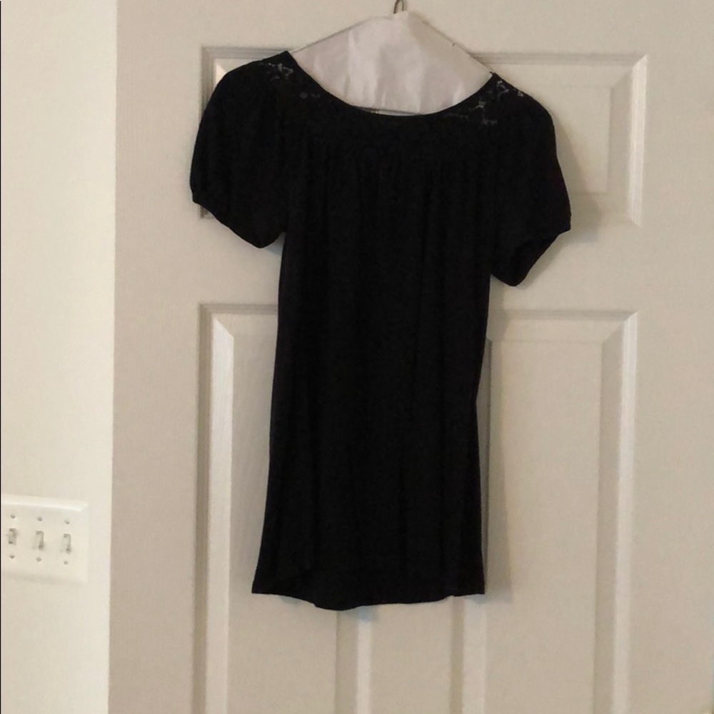 Black Lace Detail Top